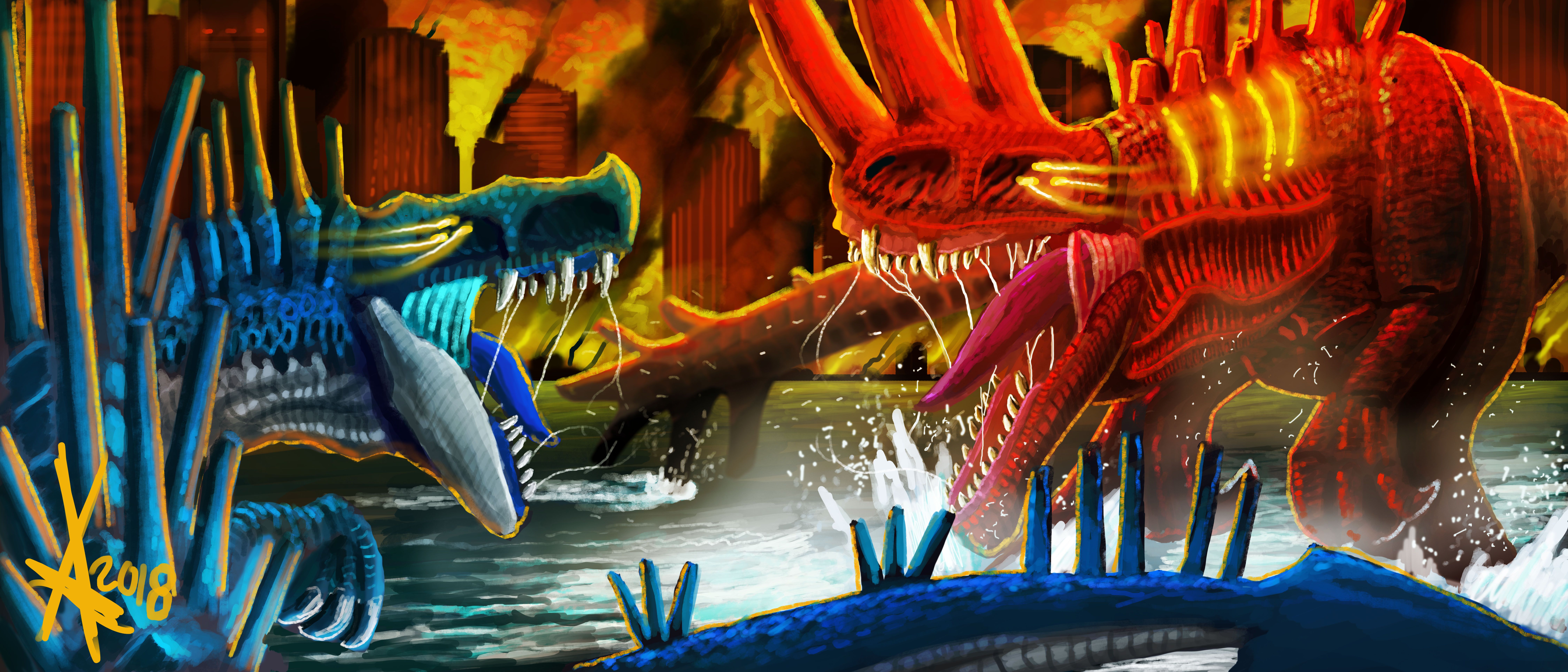 Kronos VS Colossus Painting with Process! — Steemit